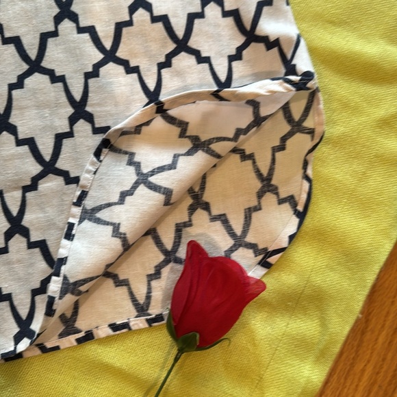 🩷 NEIMAN MARCUS; Classy & Upscale Geometric Black/White 100% LINEN Tunic; Sz. S! - Picture 7 of 10